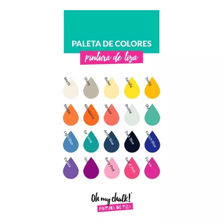 Oh My Chalk! Pintura De Tiza - Tizada 210 Cc. Colores Color French grey