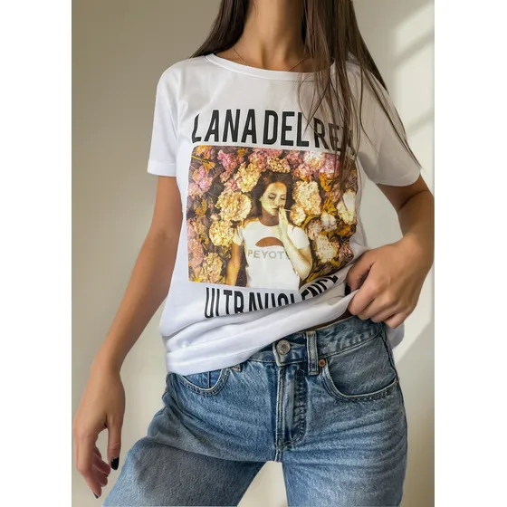 Remera Algodón Estampada Mujer Nylon Lana Del Rey