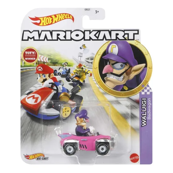 Carritos Hot Wheels Mario Kart Waluigi Escala 1:64 Hotwheels