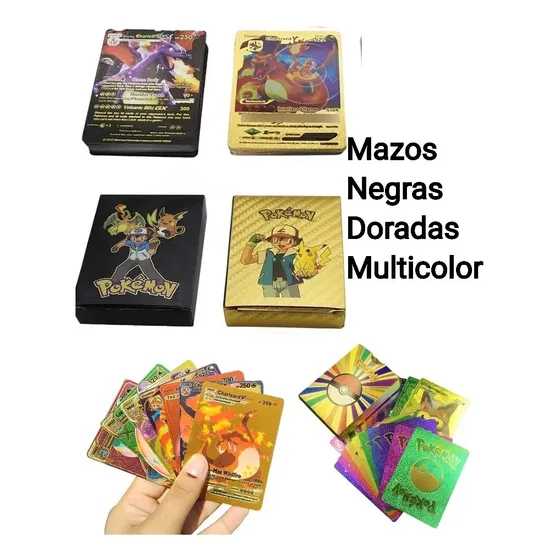 Mazo De 55 Cartas Pokémon Importadas En Pvc Para Coleccion 