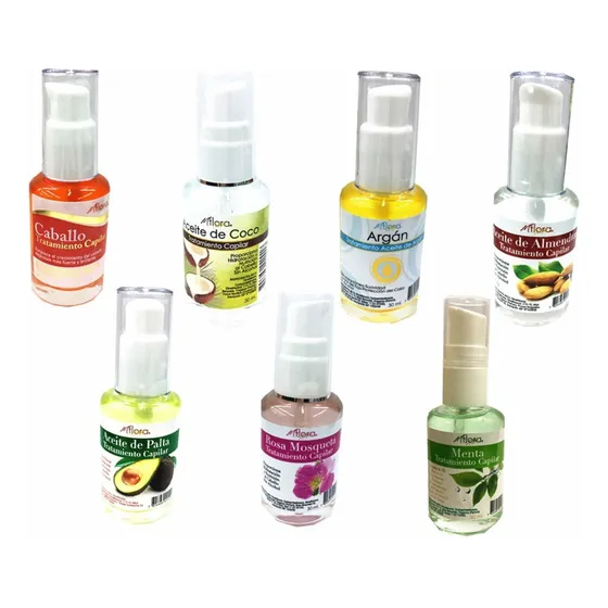 Pack 10 Aceite De Coco / Argan / Palta Flora 30ml