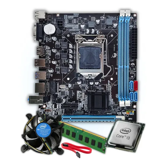 Kit Upgrade Core I3 + Placa Mãe Lga 1155 + 8gb Ddr3 Cor Azul