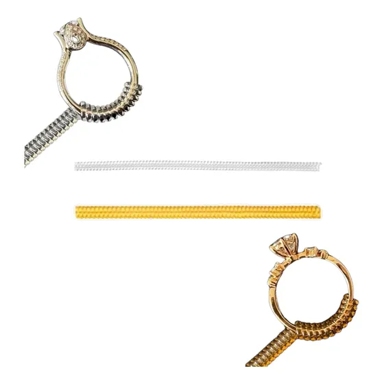 Kit 2 Regulador Ajustador Anel Aliança Dourado Invisível