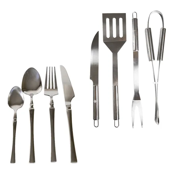 Estrutura Churrasqueira 16pçs Aço Inox Garfo E Faca