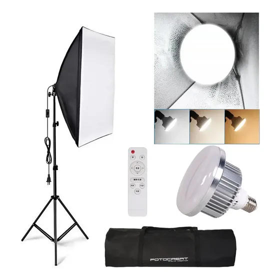 Kit Iluminacion Fotografica, Kit Softbox Iluminacion Led