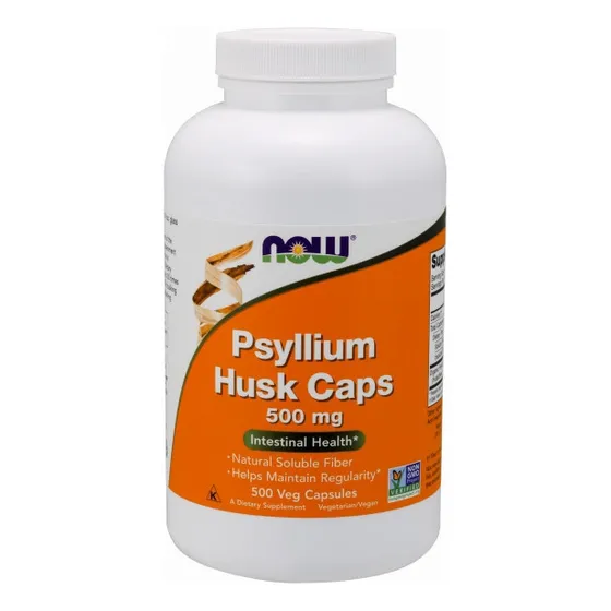 Cáscara De Psilio Supplement Now Foods, 500 Cápsulas (paquet