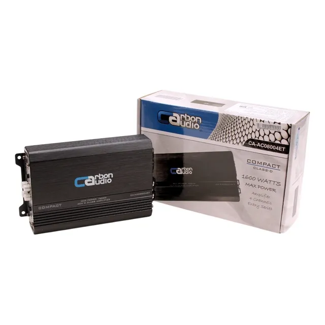 Amplificador Compact Carbon Audio Clase D 4 Ch 1600w Max Negro