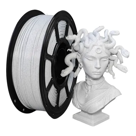 Filamento De Impressora 3d Petg 1,75mm 1kg Huxia Granito Branco