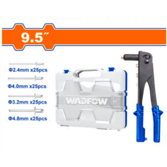 Kit De Remachadora Con Remaches 101 Pieza Con Estuche Wadfow