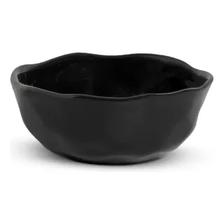 Bowl Orgânico 700ml Cerâmica Esmaltada Preto Fosco