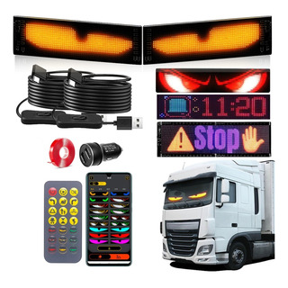 2 Peças De Tela Led Com Luz Devil Eyes (12x59,5 Cm) 5-24v 2 Peças De Tela Led Com Luz Devil Eyes (12x59,5 Cm) 5-24v