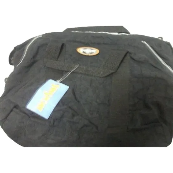 Bolso Cartera De Dama Negra Lona