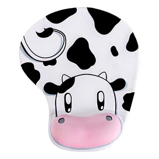 Tapete Para Mouse De Vaca Con Repaldo Colchon Muñeca Tapete Para Mouse De Vaca Con Repaldo Colchon Muñeca