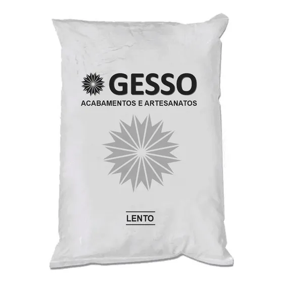 Gesso Lento Em Pó 2kg Branco