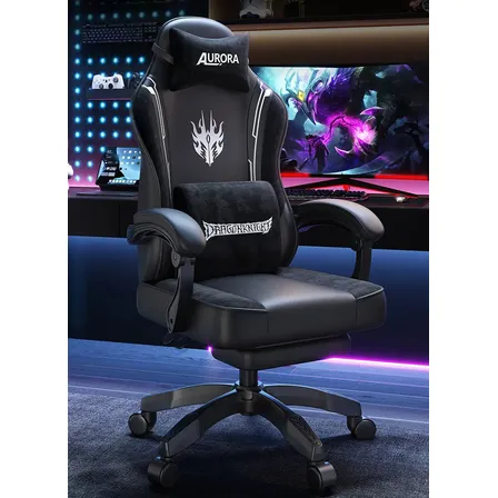 Silla Gamer Ergonómica Reclinable Hasta 135° | Con Cojines Para Soporte De Cuello Y Lumbar | Soporta Hasta 150 Kg | Silla De Oficina Y Escritorio