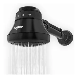 Chuveiro Elétrico Ducha Fame Preto Braço Cano 4t 220v 110v Chuveiro Elétrico Ducha Fame Preto Braço Cano 4t 220v 110v
