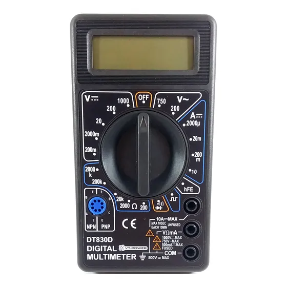Tester Multimetro Digital Buzzer Celulares Estudiantes 830d