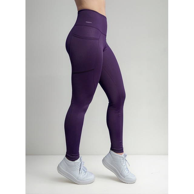 Calça Legging Suplex Poliamida C/ Bolso Lateral Corrida 