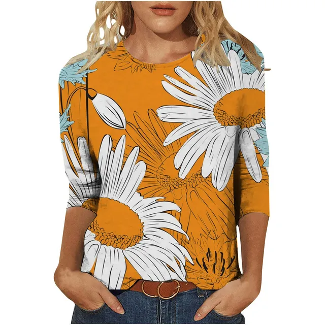 Tops Talla Para Mujer Jerseis Grafico Ajuste Estandar Corto