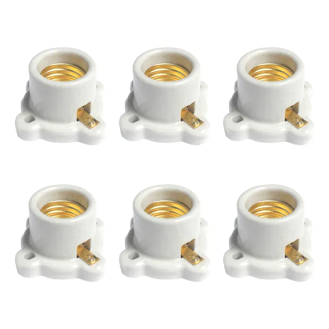 Pack X6 Socket Ceramico Para Focos Muy Útil De Fácil Anclaje