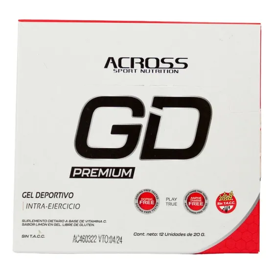 Gd Gel Deportivo Sin Cafeína Premium Across Suplemento 12uni