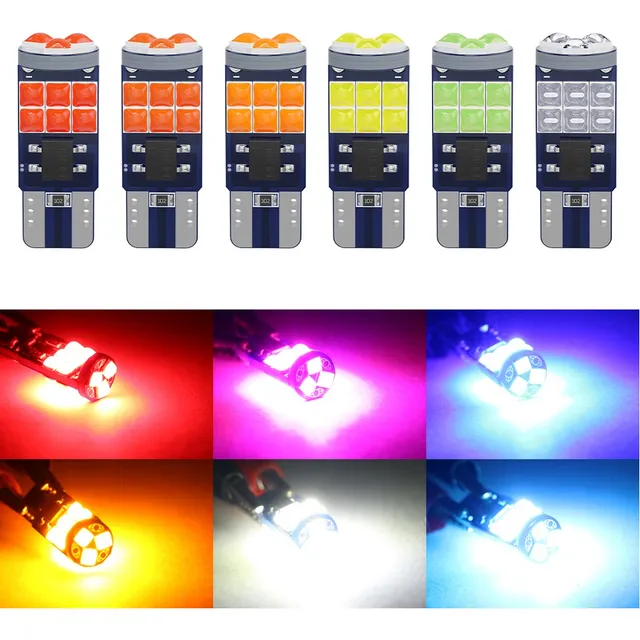 Muelita Bombillo T10 15 Led Blanca Azul Rojo Rosado Par 