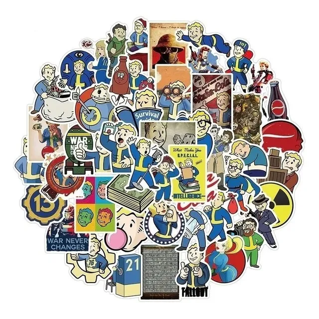 Fallout - Set De 50 Stickers / Calcomanias / Pegatinas