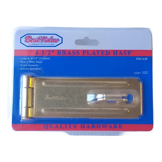 Portacandado 4 1/2 Pulg Bisagra Seguridad  Dorado Best Value
