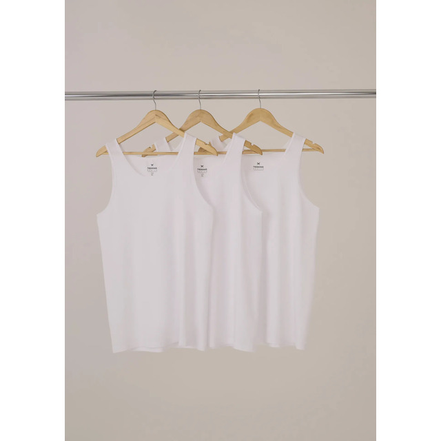 Kit Com 3 Regatas Masculinas Básicas Slim Hering