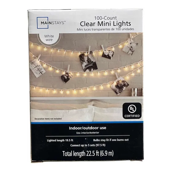 Mini Luces Transparentes De 100 Unidades