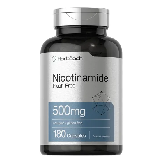 Nicotinamide Nmn Horbaach 500mg Flush Free X180u 6 Meses Usa