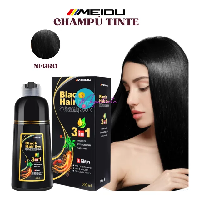 Champú Tinte Para Cabello Herbal, Shampoo Meidu Original 