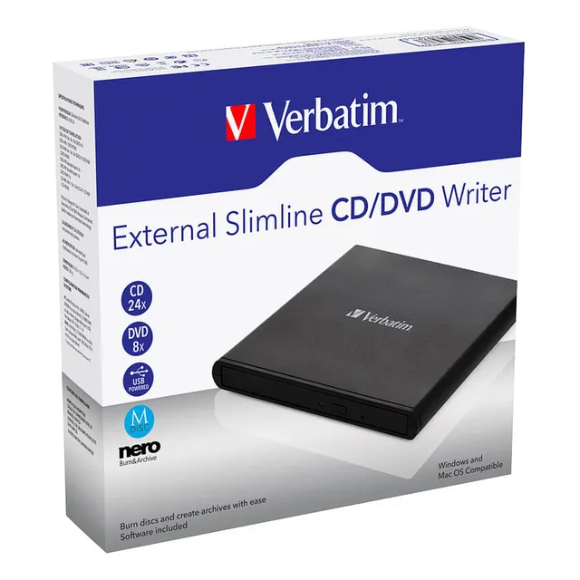 Dvd Writer Externo Ultra Slim - Verbatim - 98938