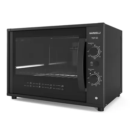 Forno Elétrico De Bancada Nardelli 60 Black 60 Litros Cor Preto