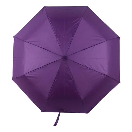 Paraguas Anti Viento Manual Varillas Funda Resistente Mini Color Púrpura