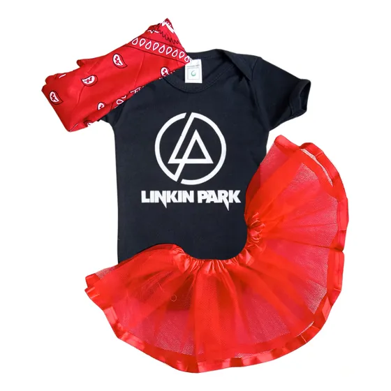 Body Leite Fralda E Rock And Roll Roupa Para Bebe Com Saia