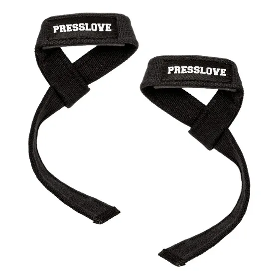 Cintas Agarre Powerlifting Straps Cross Gym Presslove Color Negro