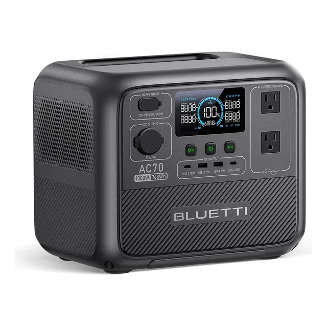 Bluetti Ac70 Estación De Energia Portátil - 768wh/2000w Pico