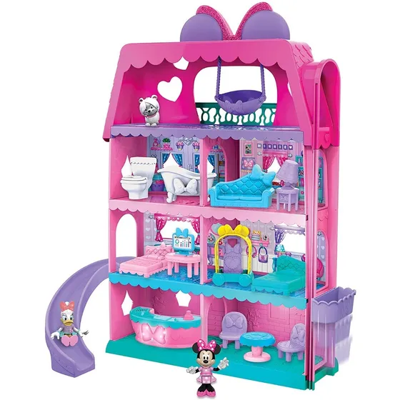 Minnie Mouse Bow-tel Hotel, Juego De 2 Lados Con Luces, Soni