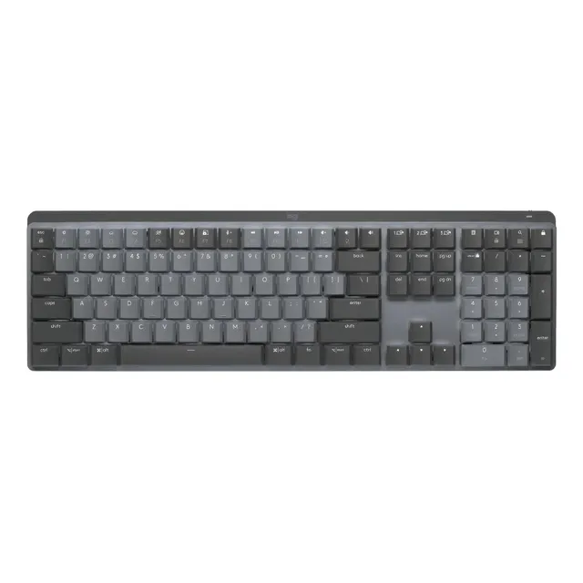 Teclado bluetooth Logitech Master Series QWERTY Clicky inglés UK color grafito con luz blanca