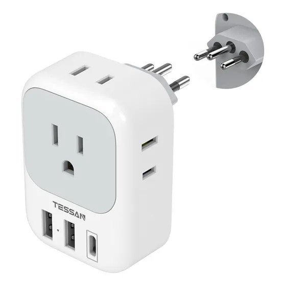 Adaptador Brasil Viaje Adapter Americano/méxico A Brasileña
