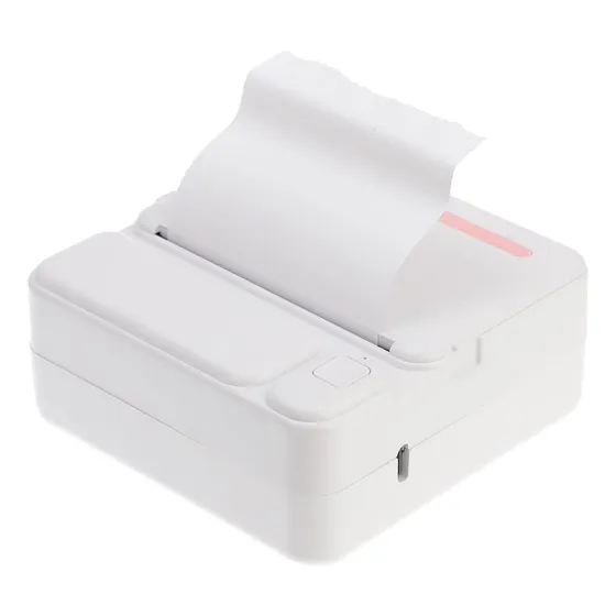 Mini Impresora Térmica Inalámbrica Con 3 Rollos De Papel