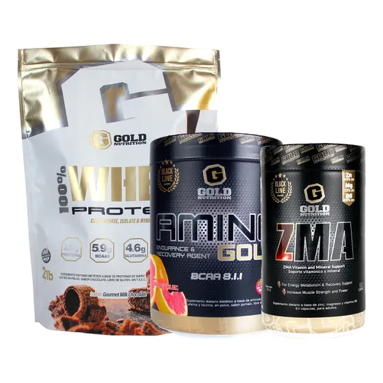 Whey Protein 2lbs + Amino + Zma. Gold Nutrition. Outlet
