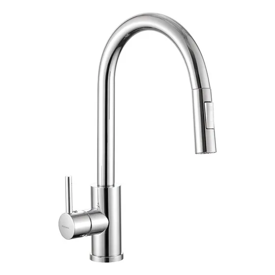 Grifería Monocomando de Cocina Peirano Valencia 20-122 Extensible Acabado Cromado Color Cromo Gris Plateado Canilla Grifo