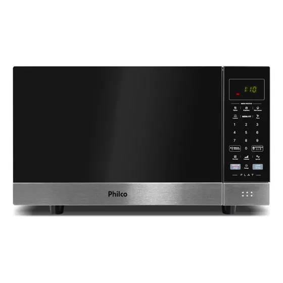 Micro-Ondas PMO30F Flat 28L Preto Espelhado Philco 220V