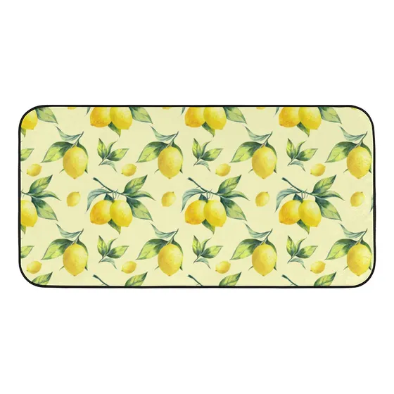 Alfombra Cocina Limon Anti Fatiga Antideslizante Piso Fruta
