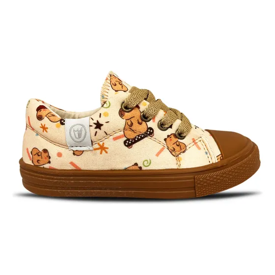 Zapatillas Capibara Niños Prowess Art. C151t -23 Al 28 Cta Beige Caramelo Estampado Capii 23 Ar