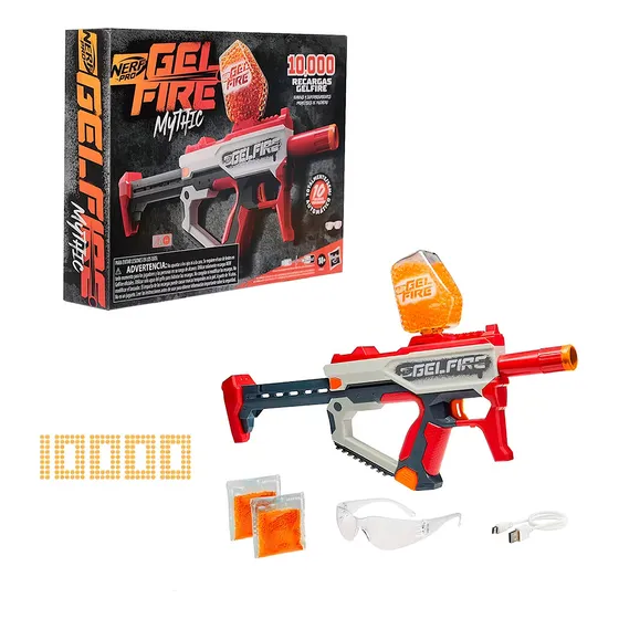 Nerf Pro Gelfire Mythic Semi Automatico 10000 Recarga Hasbro
