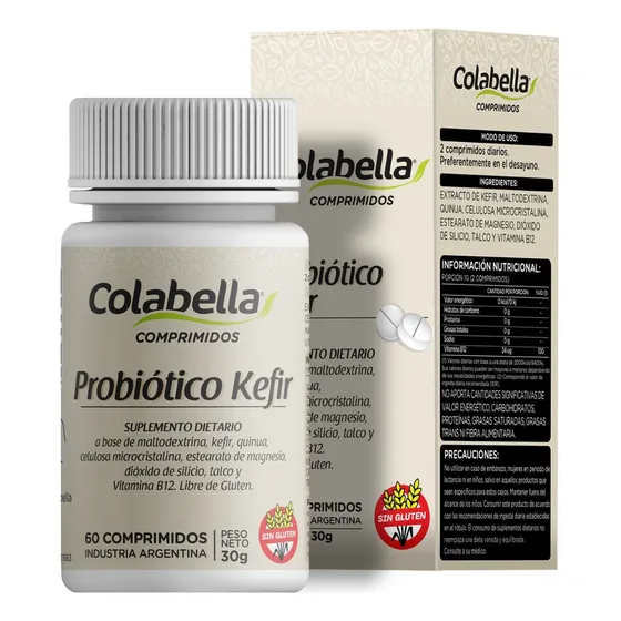 Probiotico Kefir X 60 Comprimidos Colabella Sabor Sin Sabor