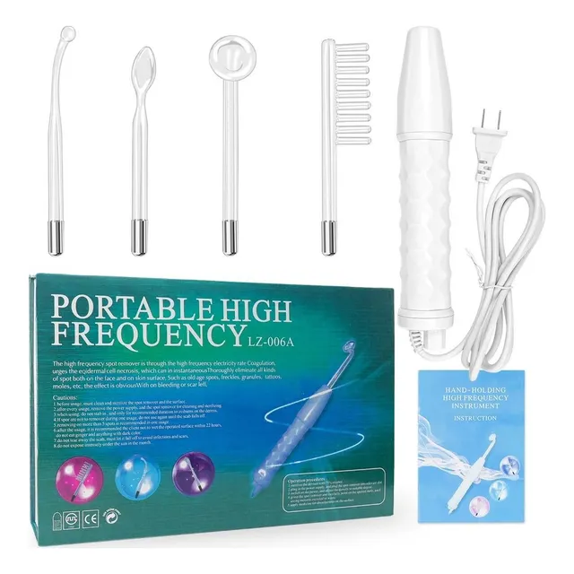 Alta Frecuencia Portátil Facial Y Corporal 4 Electrodos